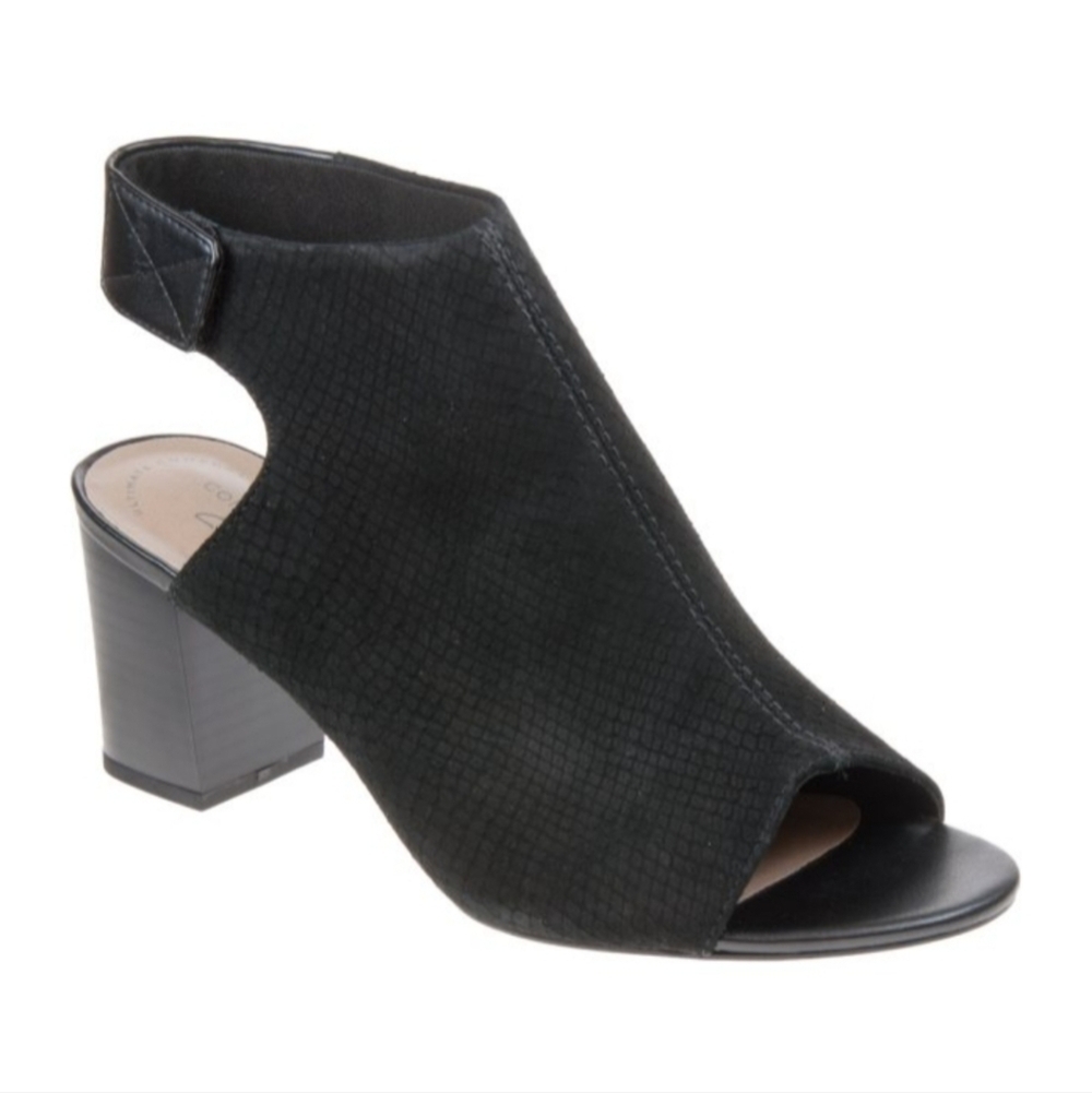 Clarks Diva Bell Noir Black Suede Size 8.5